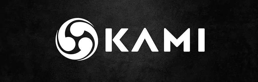 Visuel du nouveau logo de Kami-Arts en 2022 sous forme horizontale en bannière